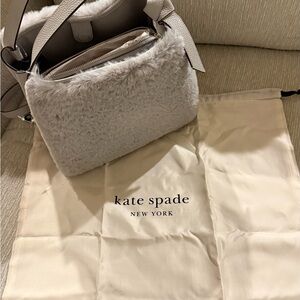 Kate Spade Gray Fur Shoulder Bag